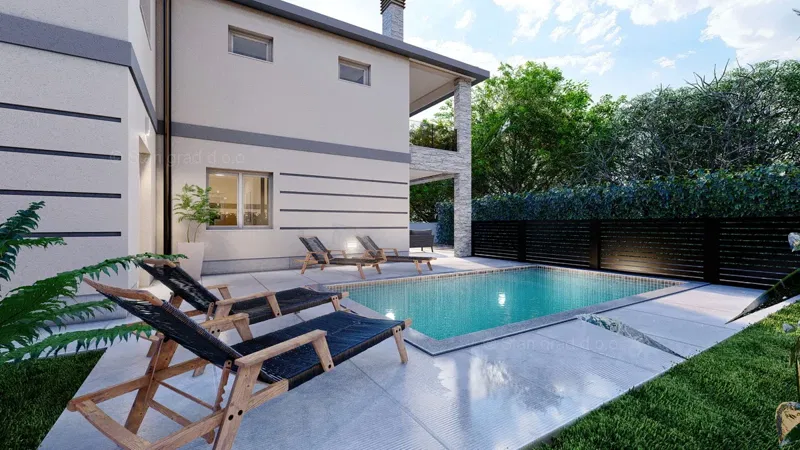 Malinska, casa indipendente con piscina e vista mare, in vendita! – 2