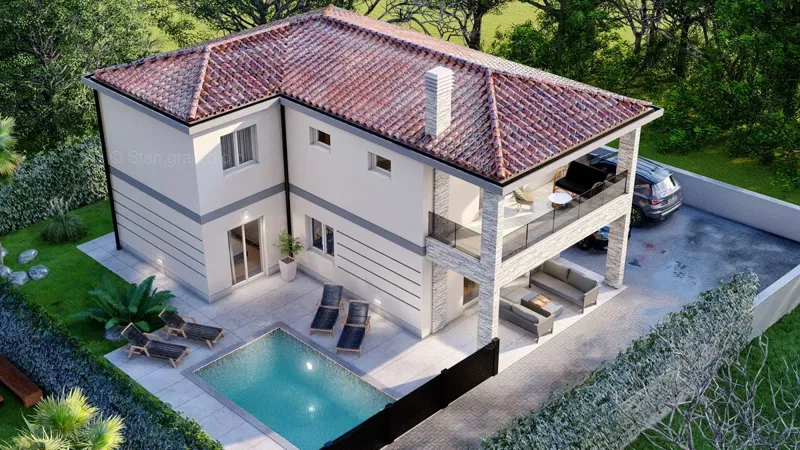 Malinska, casa indipendente con piscina e vista mare, in vendita! – 3