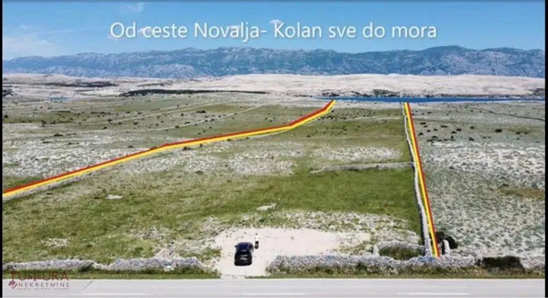 PAG - KOLAN, BUILDING LAND 67401 M2, FOR SALE, FIRST ROW, VIEW!!! – 3