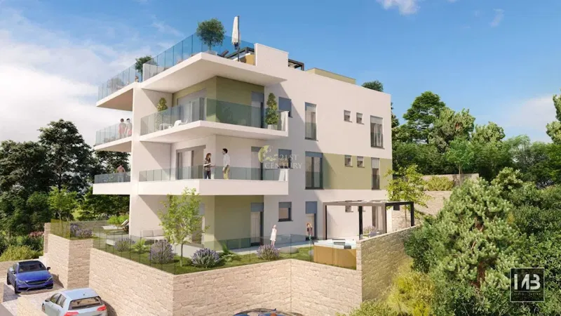 ***Urbana vila u novogradnji, prizemlje- otvoren pogled na more***