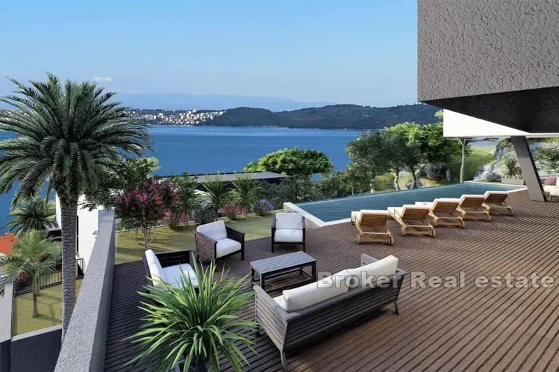 Villa in costruzione con piscina e vista mare – 3