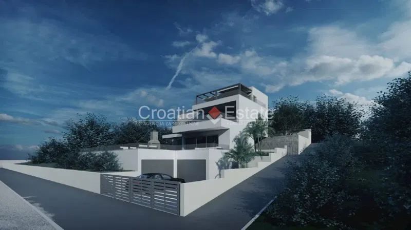 Ciovo Island – Villa under construction, with sea view and swimming pool, for sale – 2