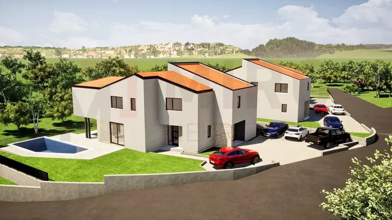 Malinska, newly built, semi-detached house with pool and view! – 3