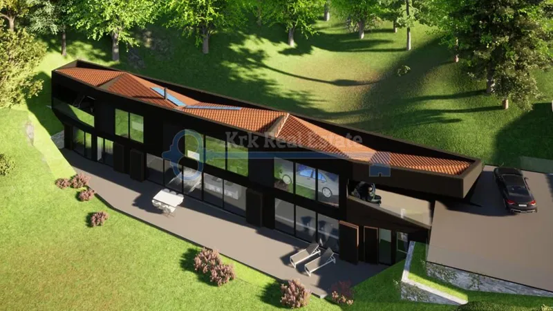 VRBNIK-ZAZIDLJIVO ZEMLJIŠČE S PROJEKTOM ZA LUKSUZNO VILO – 2