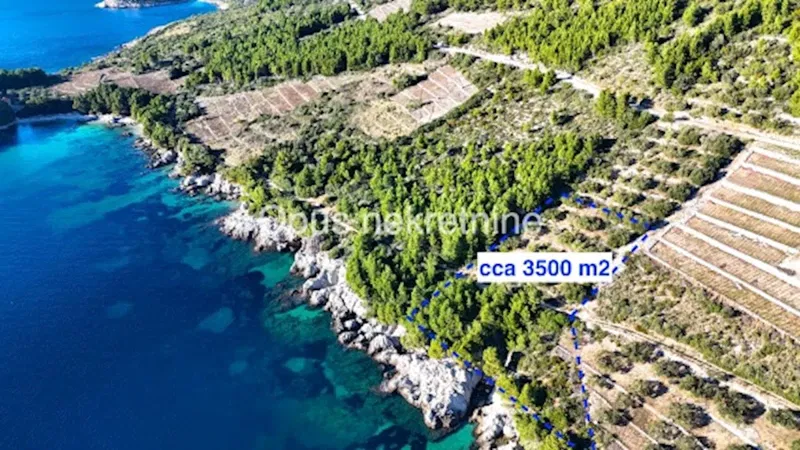 TRSTENIK, PELJESAC - land 3500 m2 by the sea (Video) – 3