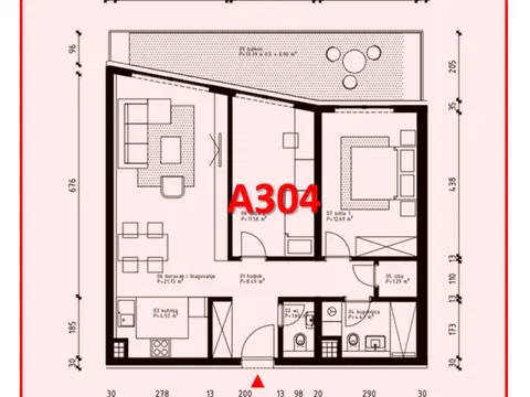 Flat Poreč, 84,46m2 – 2