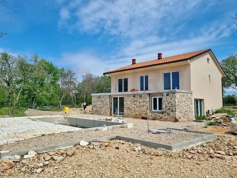 Krk, surroundings, detached house under construction with a swimming pool and a large garden, FOR SALE! – 2
