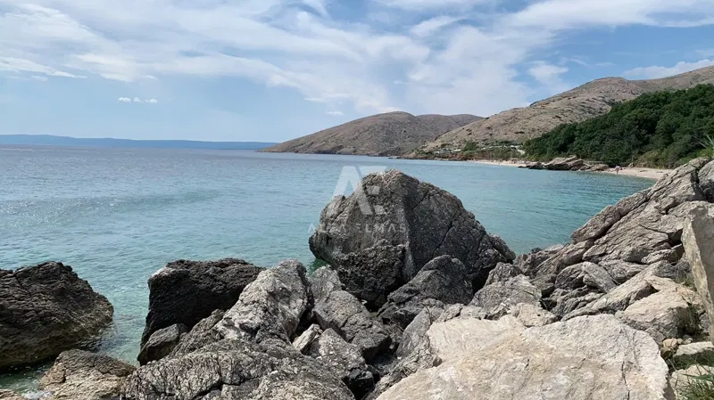 Stara Baška – Építési telek lélegzetelállító kilátással – 2
