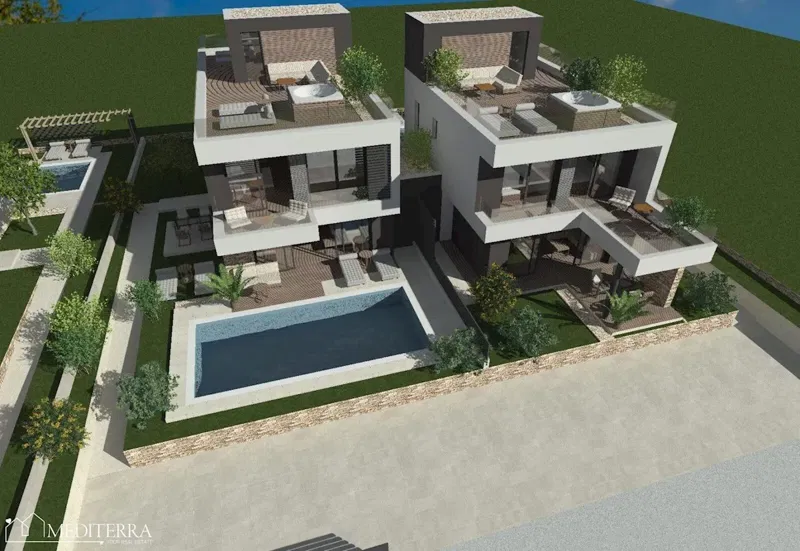 Moderna casa duplex con terrazza sul tetto e vista mare Cittanova, Istria – 3