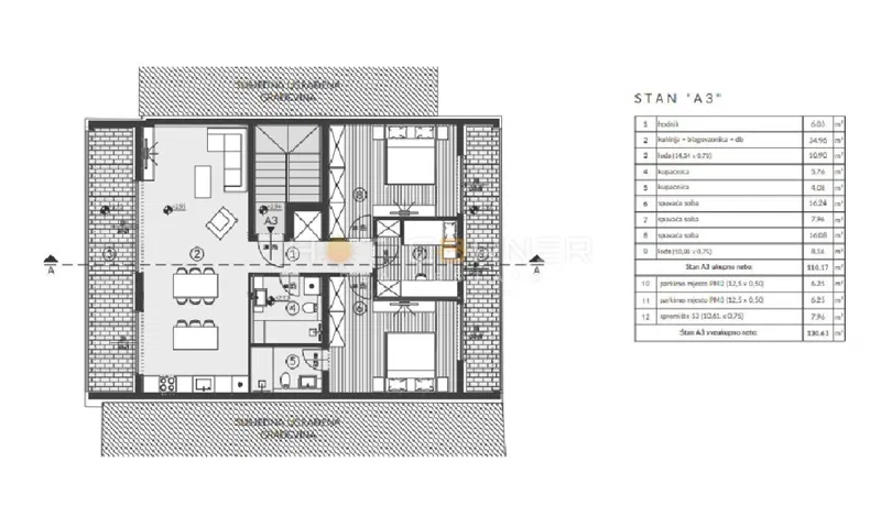 Stanovanje Banjole, Medulin, 130m2 – 3