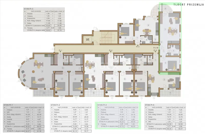 Apartment Monte Zaro, Pula, 103,60m2 – 2