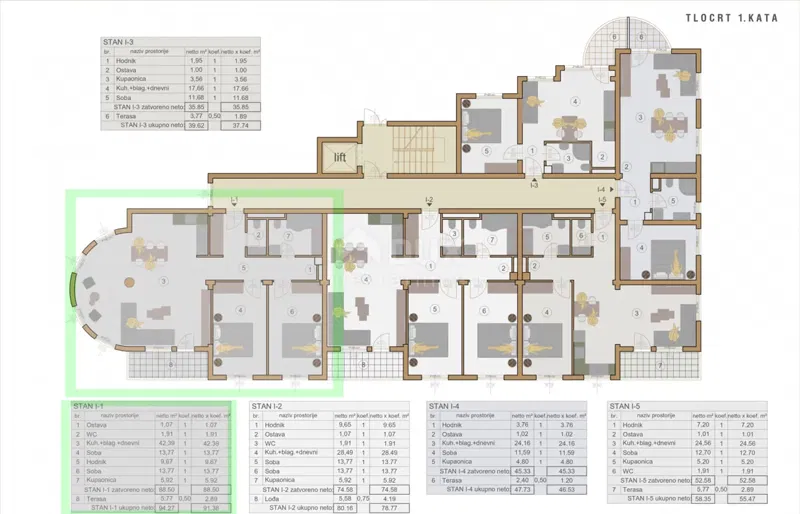 ISTRIA, PULA - Mieszkanie 2BR+DB na 1. piętrze nowego budynku – 2