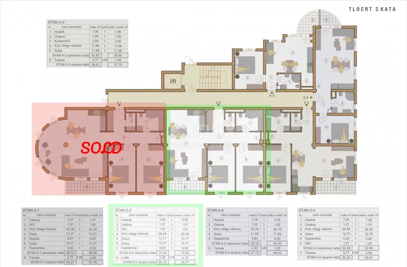 ISTRIA, PULA - 2 bedroom apartment on the 2nd floor of a new building – 2