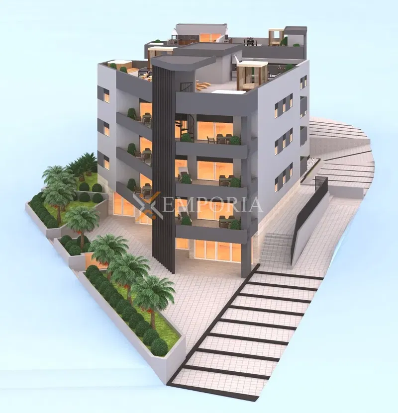 Penthouse in a new building in a prime location in Sukošan – only 70 m from the sea – 2