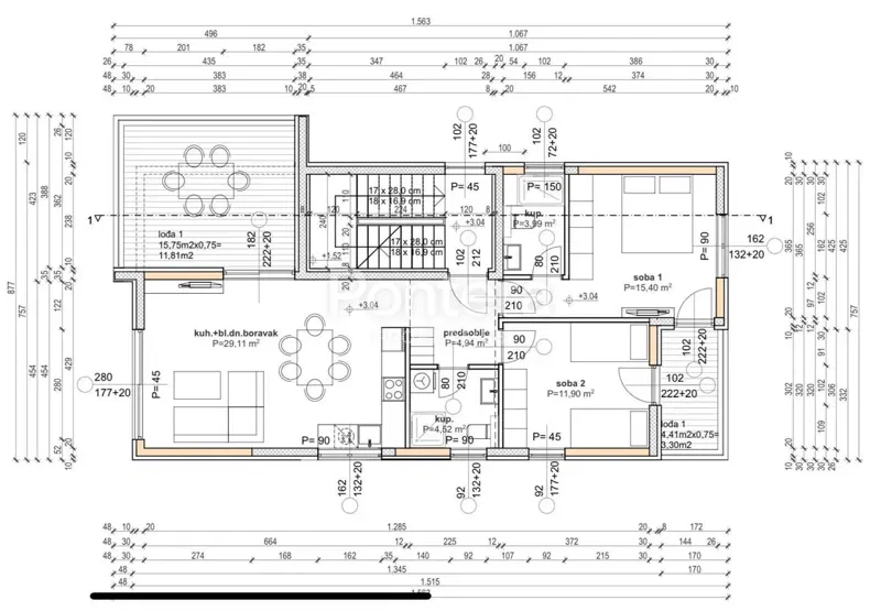 Banjol, Rab, 90m2 – 2