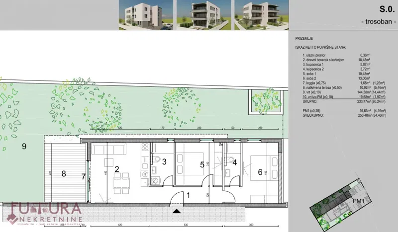 NOVALJA, APARTMENT 84.40 M2, SALE, GARDEN, NEW, LOCATION!!! – 2