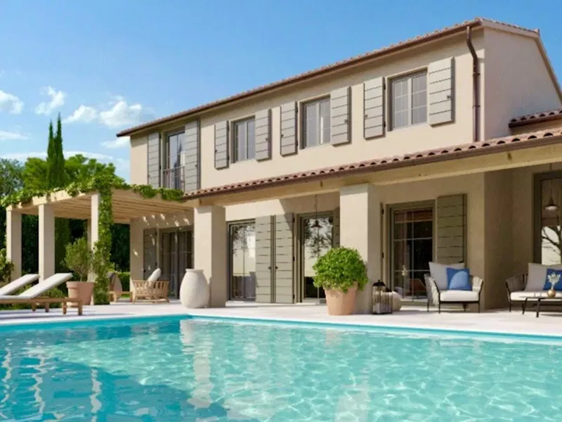 A fairytale villa with a swimming pool under construction located in the idyllic surroundings of central Istria. – 2