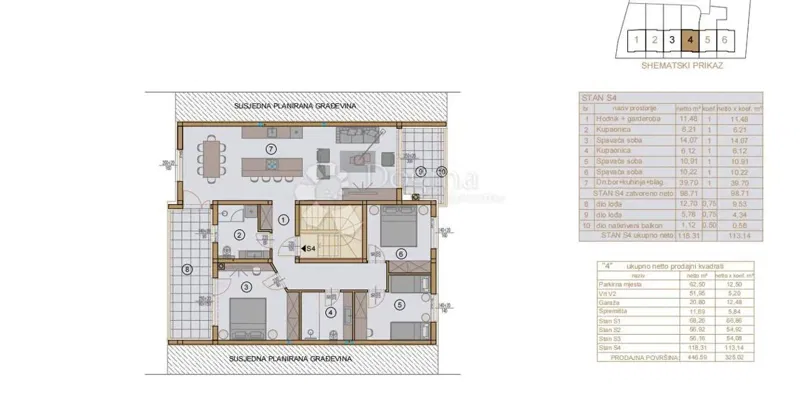 Flat Valdebek, Pula, 113,14m2 – 2