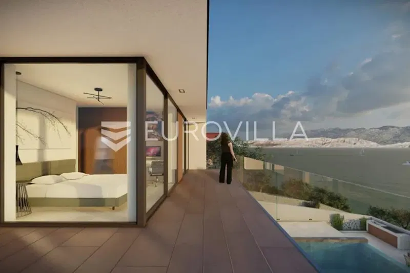 Zadar, Pag, beautiful villa with pool, first row to the sea – 2
