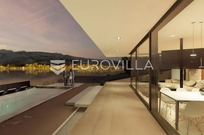 Zadar, Pag, beautiful villa with pool, first row to the sea – 3