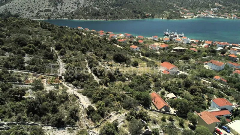 Marina, Vinišće, grad. land 656 m2, sea view, 320m from the sea – 3