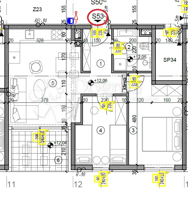 Flat Monvidal, Pula, 49,05m2 – 2