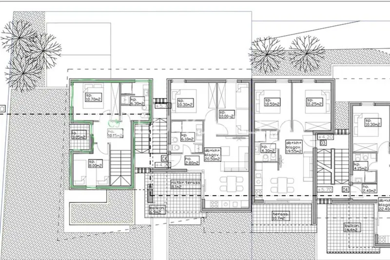 Umag area, two-room apartment 300 m from the sea, designation C3 – 3