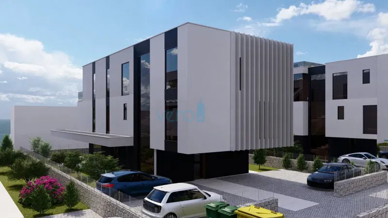 Isola di Krk, Njivice, terreni di superficie totale 3618 m2 con progetti e permessi per la costruzione di edifici residenziali, in vendita – 2