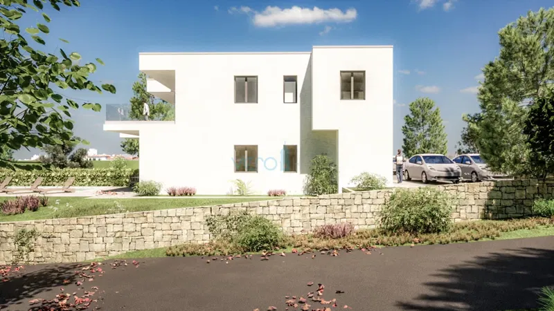 Città di Krk, area più ampia, terreno edificabile 828m2, permesso di costruzione, vista mare, in vendita – 3