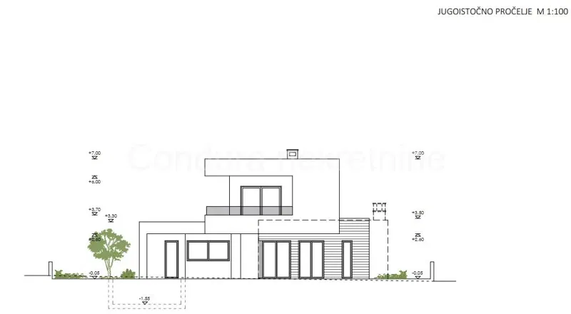 Zaton - land 695 m2 with building permit and project – 2