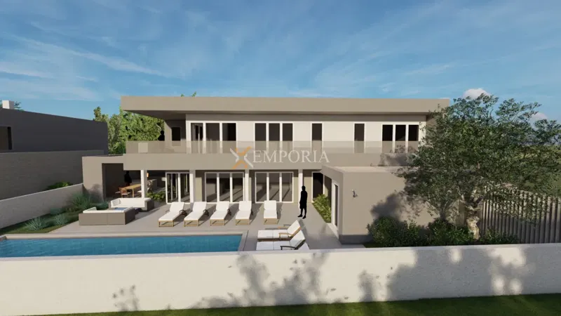 Building plot with project for construction of a villa, 624 m2, Zaton – 2