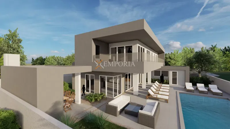 Building plot with project for construction of a villa, 624 m2, Zaton – 3