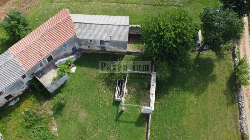 Tinjan, dintorni, Casa in pietra istriana circondata dal verde. – 2