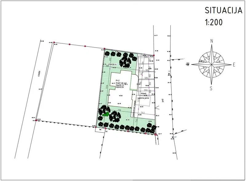 Building plot with a project for a villa with 3 apartments, Vodice – 2