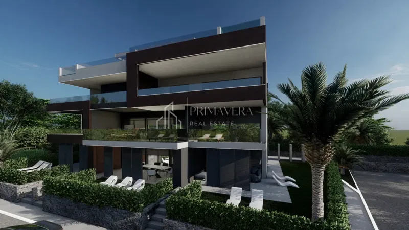 Zaton, a luxury new building 2nd row to the sea, GROUNDFLOOR WITH A GARDEN - S1 – 2