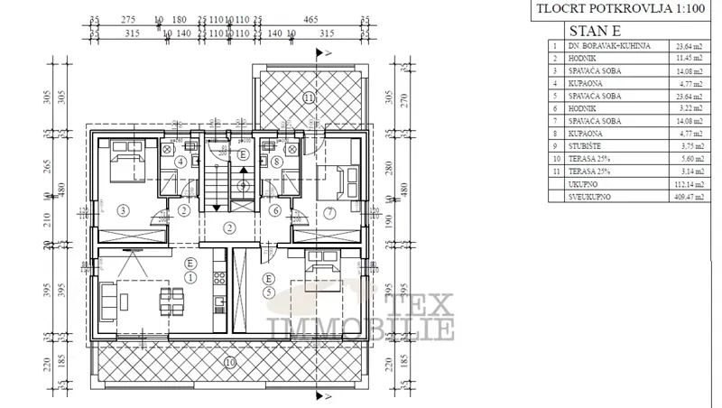 Poreč area, new apartments under construction - APARTMENT E – 3