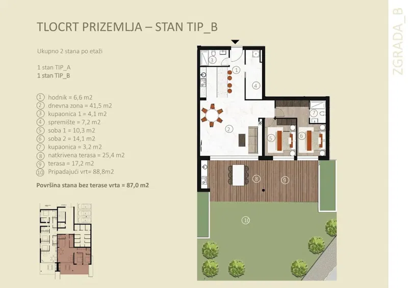 Lakás Novigrad – 3