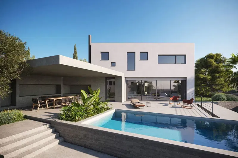 Newly built modern villa with pool – 3