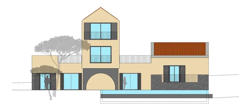 Hvar, Brusje - building plot 744 sqm with permit for villa with pool, sea view – 3