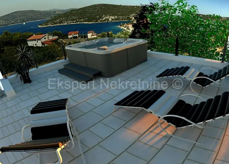 Trogir-Okolica, Drvenik Veliki, terreno edificabile 615m2, 200 metri dal mare – 3