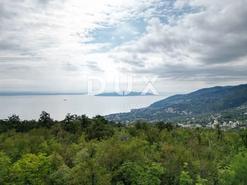 OPATIJA, VEPRINAC - terreno edificabile 1800m2 con vista mare per casa familiare/ villa/ appartamenti/ casa in affitto - vacanza con piscina – 3