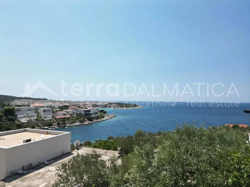 Surroundings of Rogoznica, land with started construction of a villa in a top location – 2