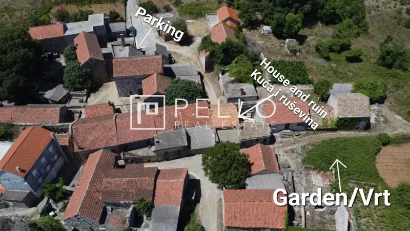 Kőház parkolóval és kerttel (Pelješac) – 2