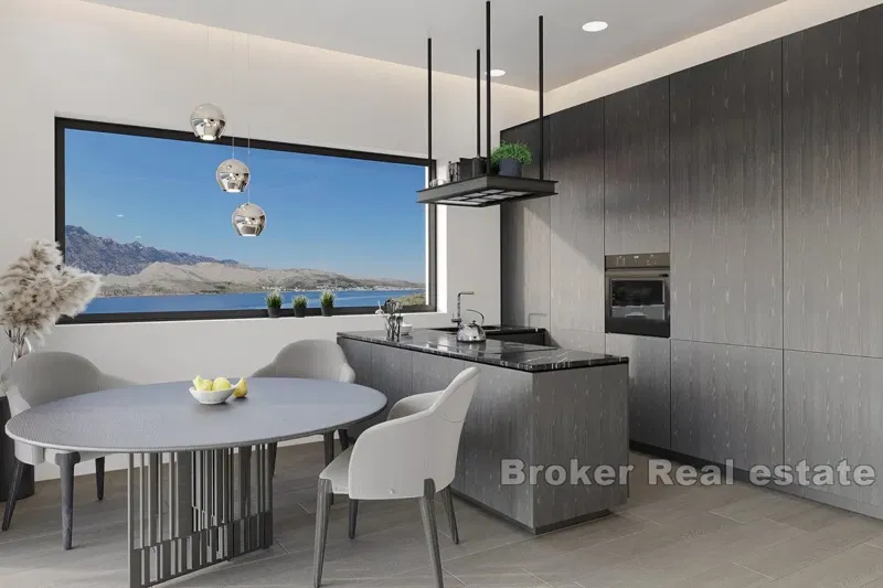 Modern apartments in a new building with a pool and a view of the sea – 3