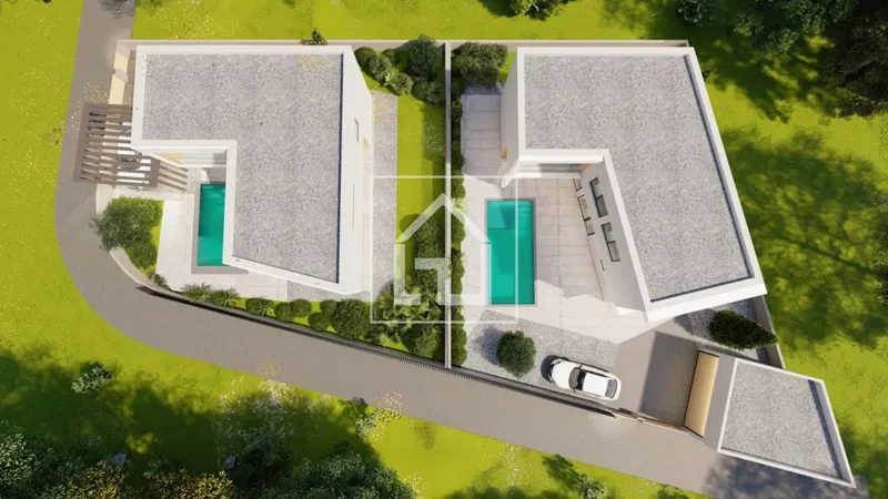 House Pomer, house with pool, sea view or plot with paid connection fees and utilities – 3