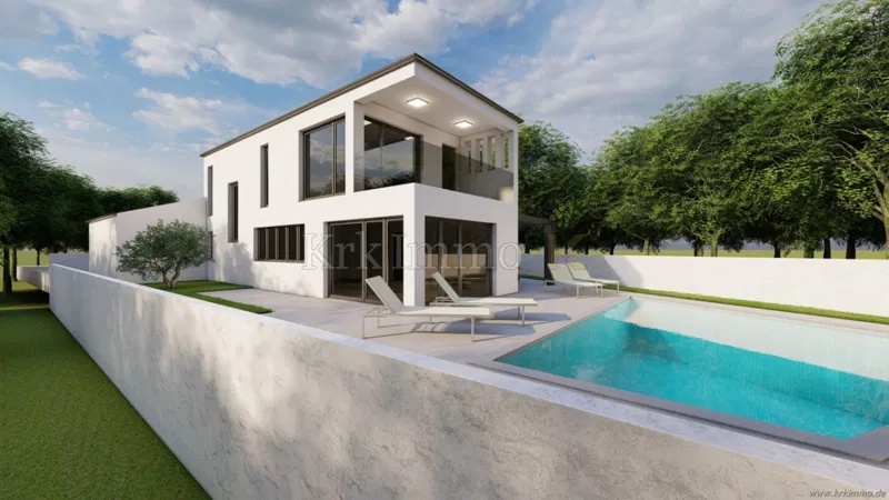 Novogradnja Malinska: Villa s bazenom i pogledom na more – 3