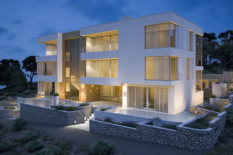 Villa in condizioni roh-bauh con tre unità abitative – 3