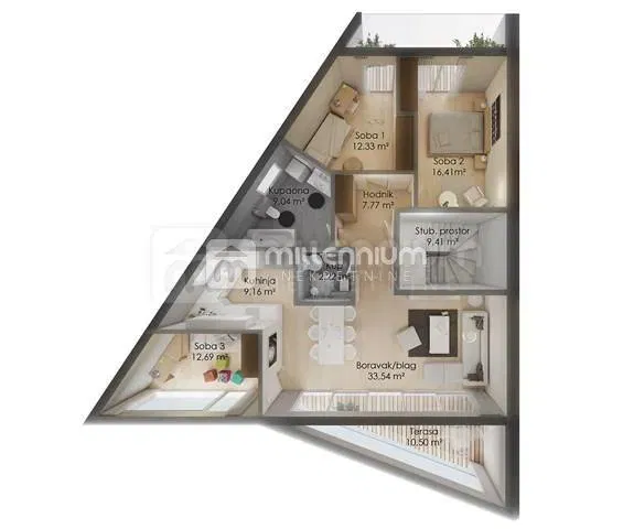 Flat Donja Vežica, Rijeka, 122m2 – 3