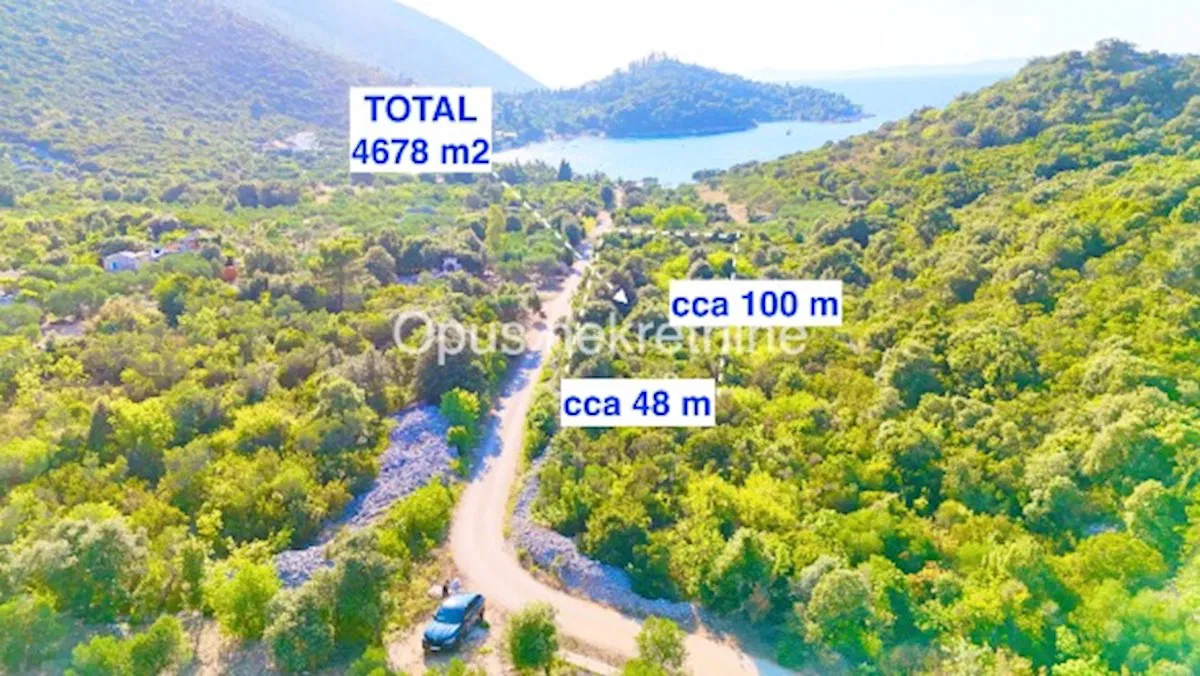 TRPANJ, PELJESAC-građevinsko zemljište 4678 m2 za ville za odmor