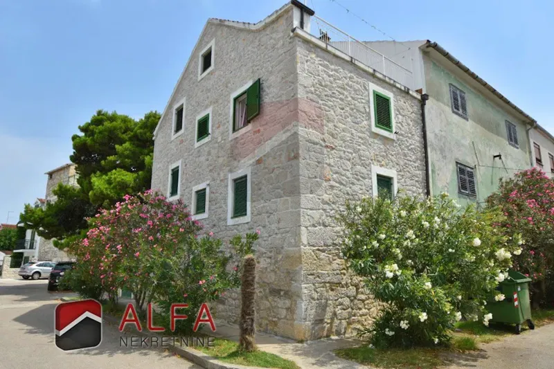 Croatia, Vodice, Srima, for sale is large stone house with yard, 30 m from the sea, sea view – 3